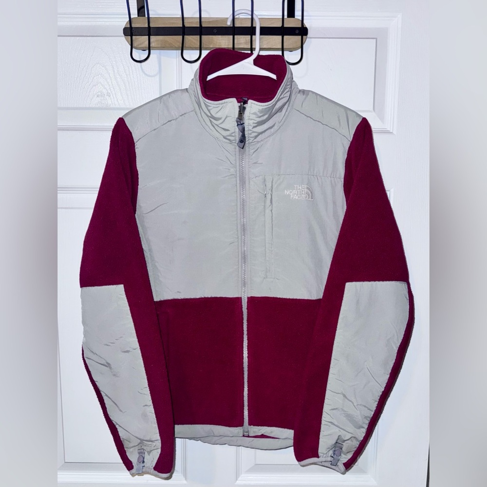 The North Face Burgundy and Light Gray Jacket